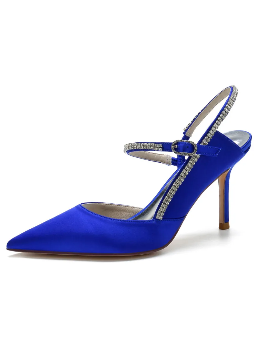 Chaussures de Mariage à Talons Hauts Femme avec Bout Pointu Unicolore