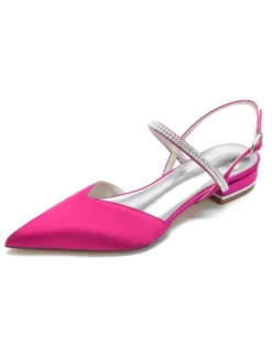 Chaussures de Mariée Femme à Plate avec Bout Pointu Unicolore