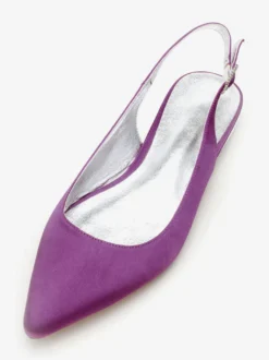 Chaussures de mariée plate blanche en soie de satin chaussures de mariage
