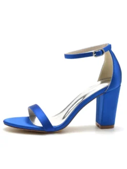 Chaussures de Mariées Femme avec Bout Ouvert Unicolore