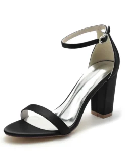 Chaussures de Mariées Femme avec Bout Ouvert Unicolore