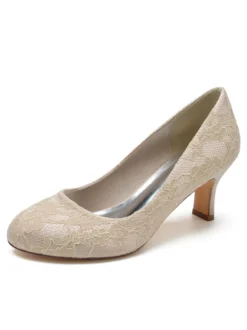 Chaussures de Mariées Femme avec Bout Rond en Cuir Synthétique avec Bout Rond Unicolore