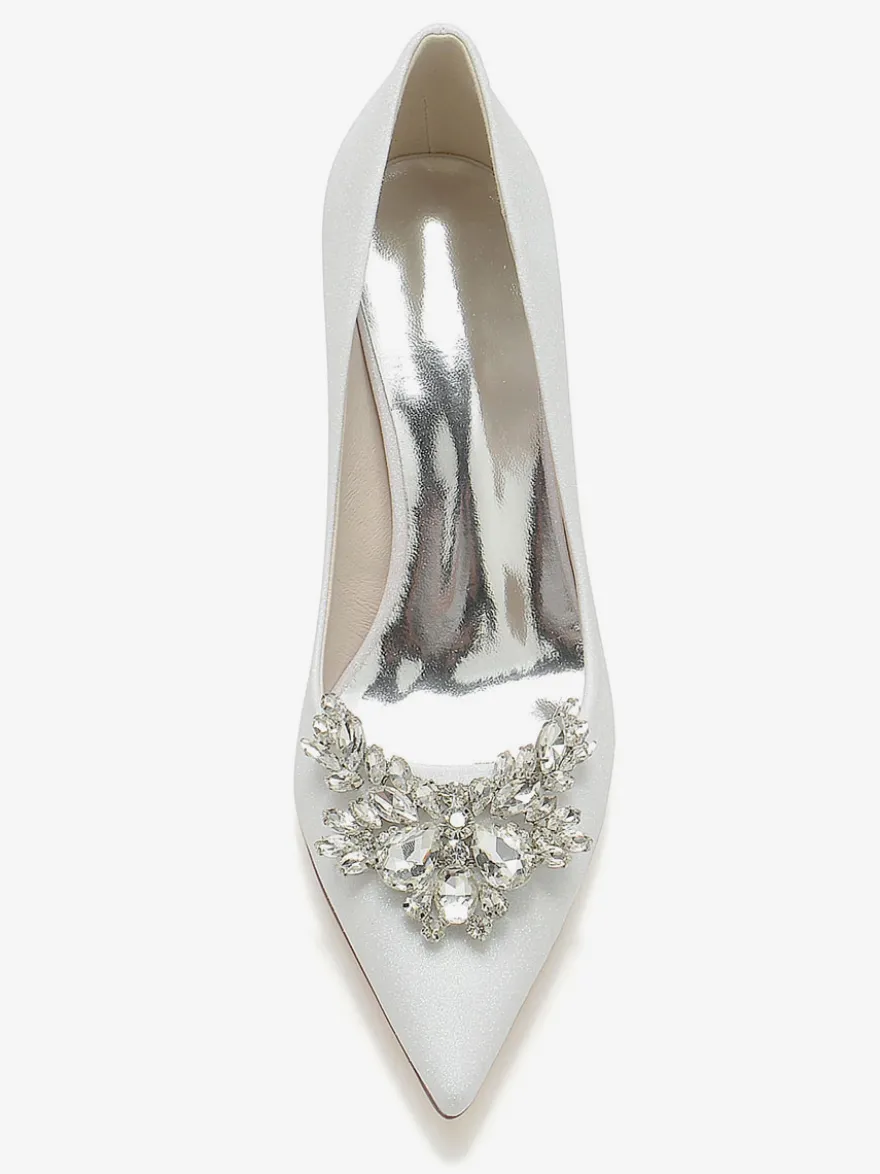 Chaussures de Mariées Femme avec Bout Pointu Unicolore