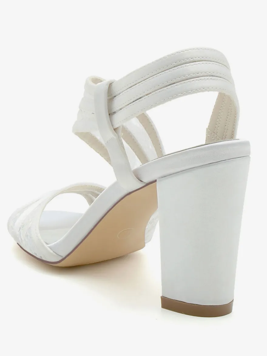 Chaussures de Mariées Femme avec Bout Ouvert Unicolore