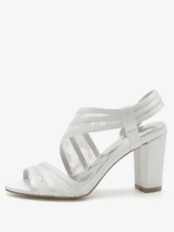 Chaussures de Mariées Femme avec Bout Ouvert Unicolore