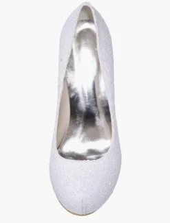 Chaussures de mariée à talons en tissu de paillettes talons couverts