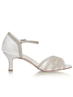 Chaussures De Mariée Vintage Sandales Mariage Talon Haut Mariage Rétro