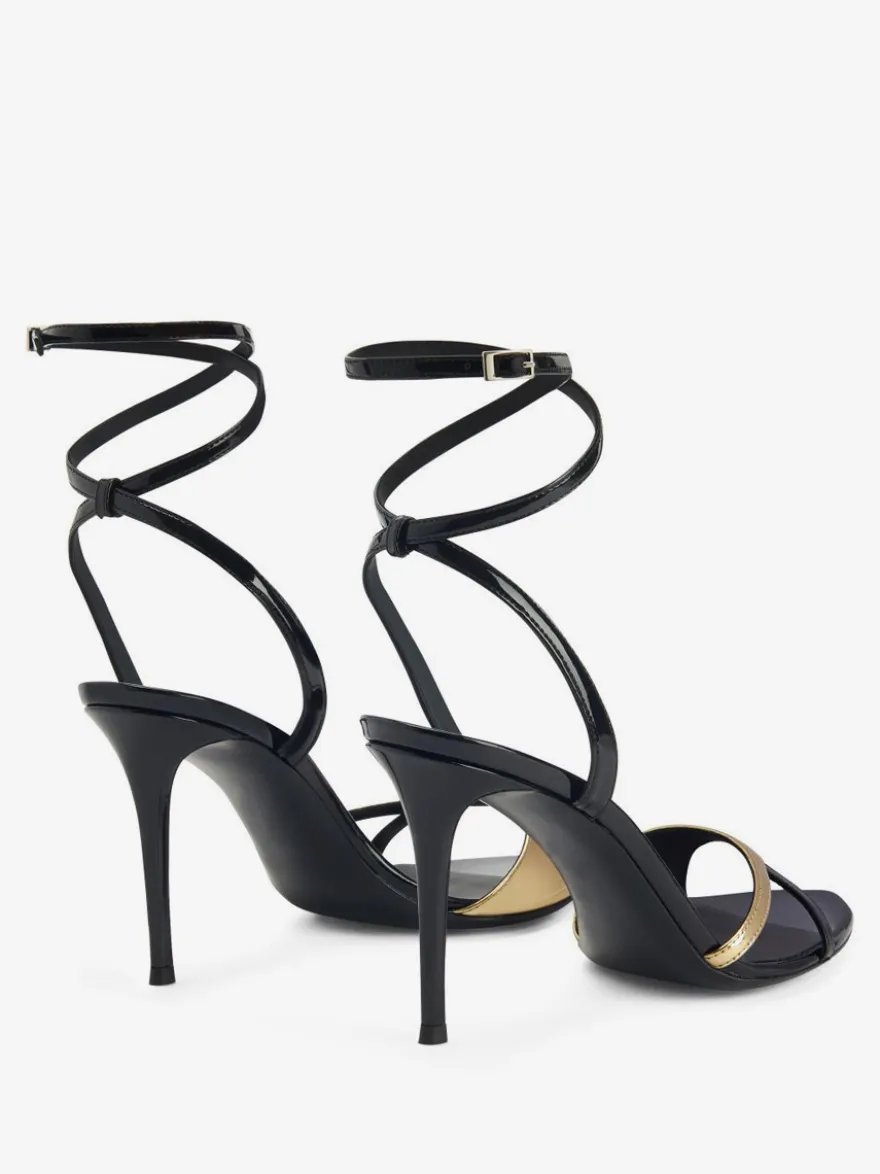 Chaussures de soirée à talons hauts Sandales à talons aiguilles et lanières à bout ouvert