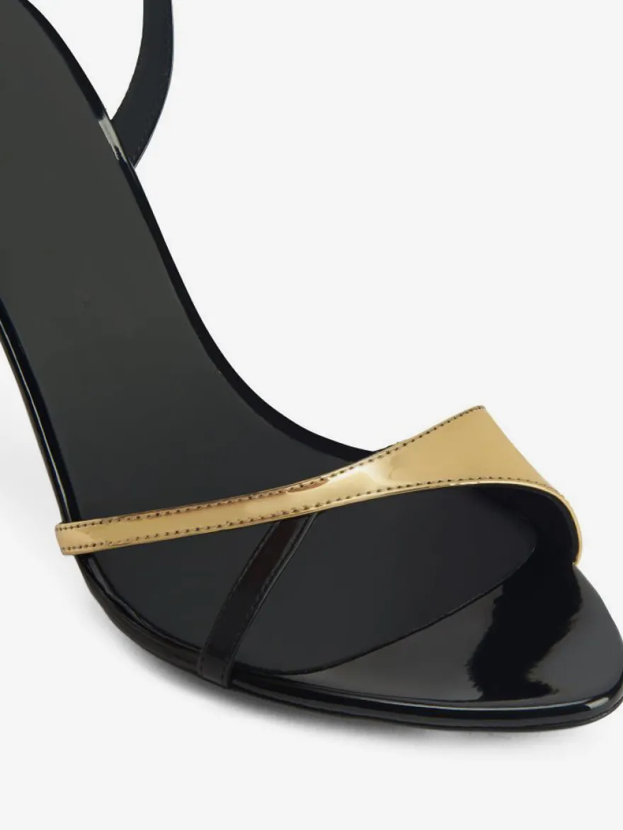 Chaussures de soirée à talons hauts Sandales à talons aiguilles et lanières à bout ouvert