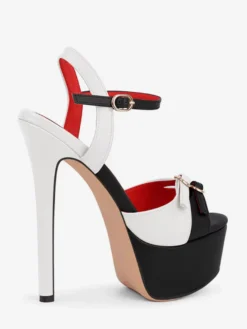 Chaussures de soirée à talons hauts Sadnals plateforme bout ouvert et boucle