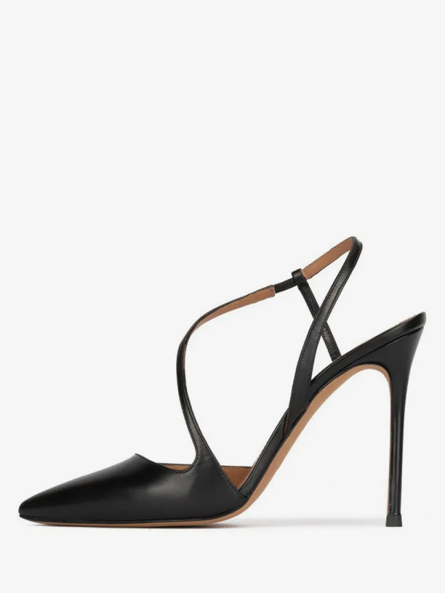 Chaussures de soirée à talons hauts et bout pointu en or pour femmes