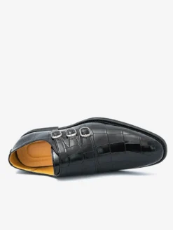 Chaussures habillées blanches pour hommes bout rond détail boucle style décontracté