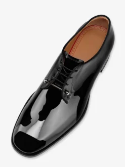 Chaussures habillées homme en cuir verni à lacets style Derby pour mariage chaussures homme de soirée