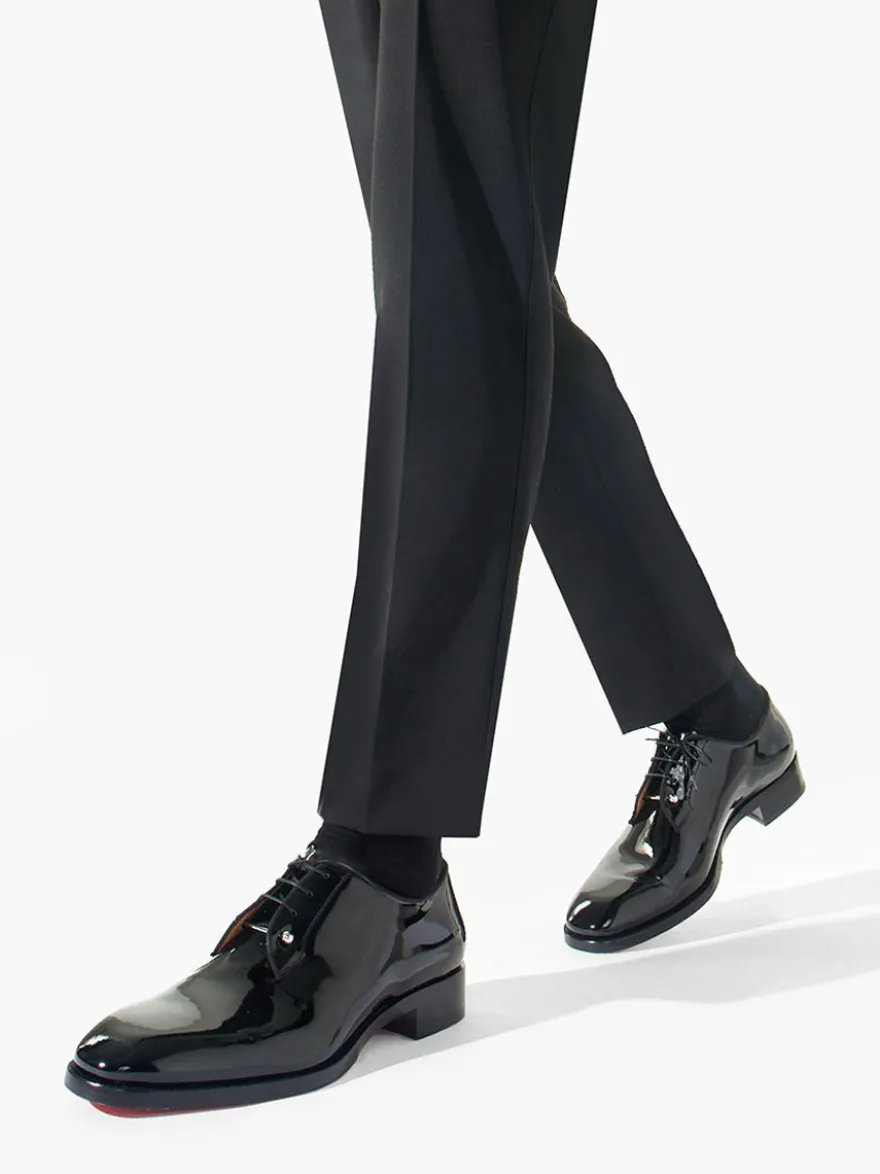 Chaussures habillées homme en cuir verni à lacets style Derby pour mariage chaussures homme de soirée