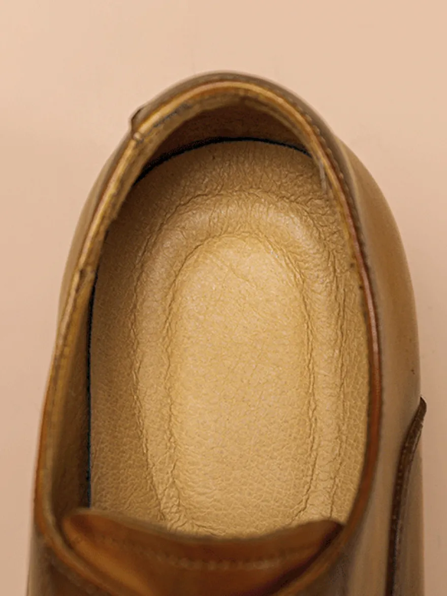 Chaussures habillées pour hommes en cuir à bout pointu à lacets et à talons bas derbies