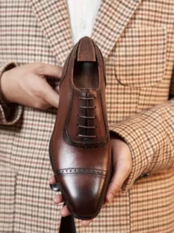 Chaussures habillées pour homme Chaussures de mariage Oxford en cuir à bout carré fantastiques