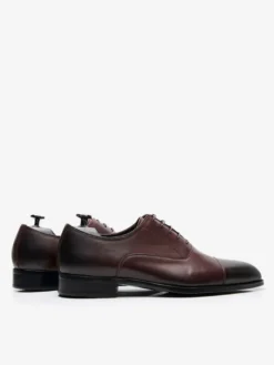 Chaussures habillées pour hommes chaussures Oxford à lacets et bout rapporté en cuir véritable