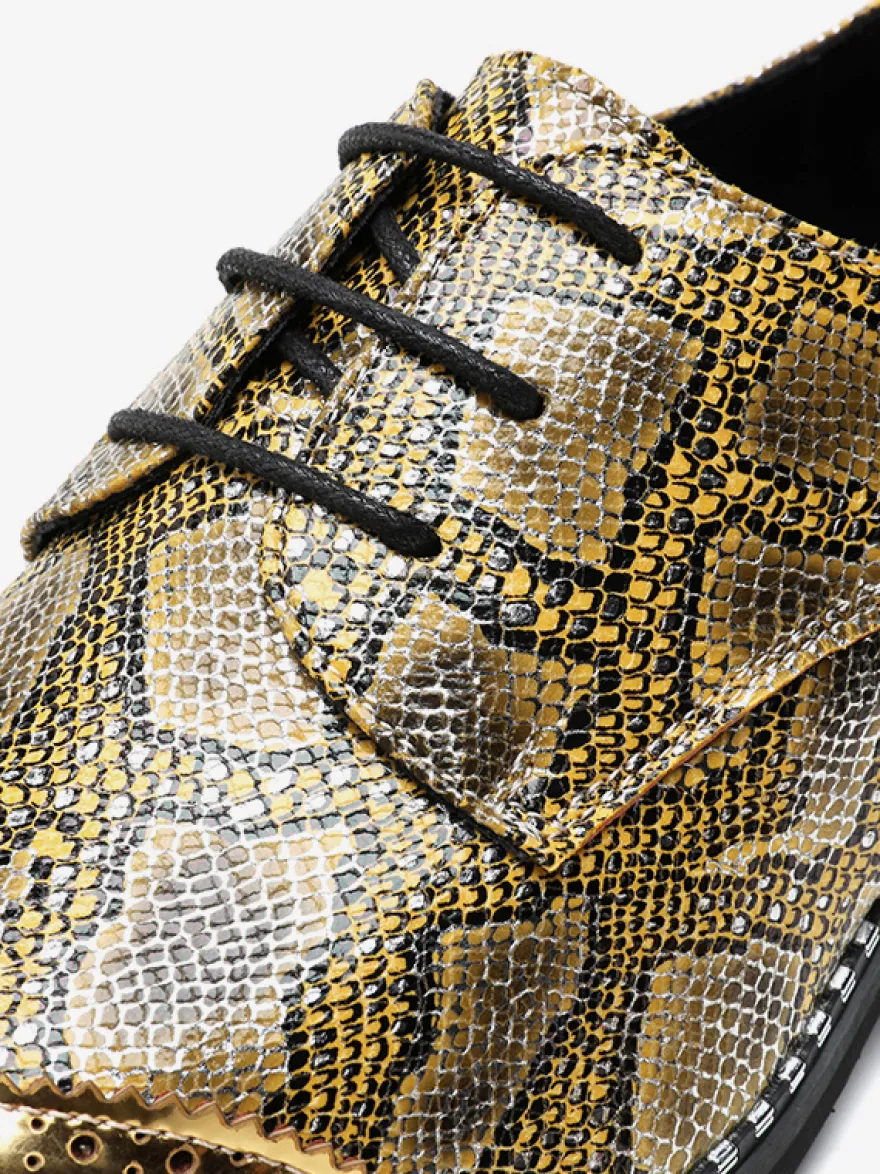 Chaussures habillées pour homme en cuir PU de qualité à bout pointu et sangle réglable