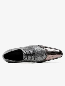 Chaussures habillées pour homme en cuir PU de qualité à bout pointu et sangle réglable