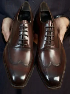 Chaussures habillées pour hommes Chaussures de mariage formelles à bout rond Brogue