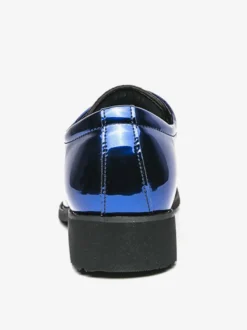 Chaussures habillées pour hommes bleues à bout pointu et à lacets