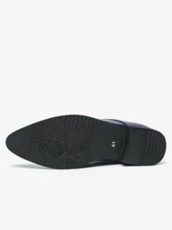 Chaussures habillées pour hommes bleues à bout pointu et à lacets