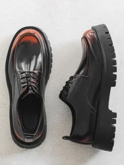 Chaussures habillées pour hommes chaussures derbies basses à lacets et plateforme antidérapantes