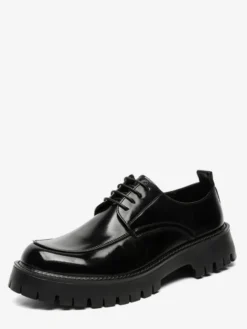 Chaussures habillées pour hommes chaussures derbies basses à lacets et plateforme antidérapantes