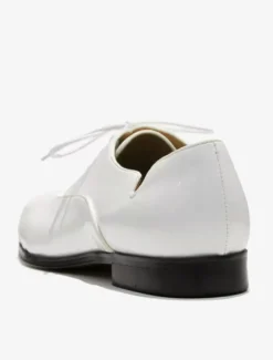 Chaussures habillées pour hommes à bout pointu à lacets en cuir verni pour bal de promo mariage