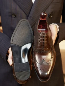 Chaussures habillées pour homme chaussures de mariage formelles en cuir à bout carré de qualité