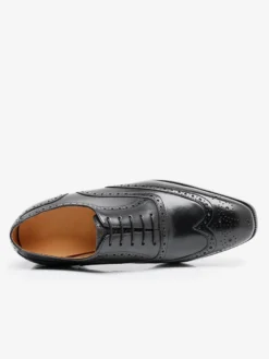 Chaussures habillées pour homme chaussures de mariage formelles en cuir à bout carré de qualité