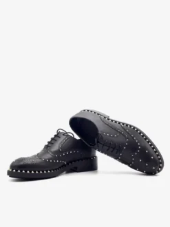 Chaussures habillées pour hommes fantastiques bout rond rivets cuir de vachette