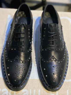 Chaussures habillées pour hommes fantastiques bout rond rivets cuir de vachette
