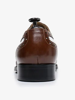 Chaussures habillées pour hommes à bout carré en cuir Brogue Oxford Chaussures de bal de mariage