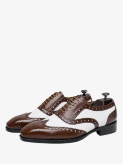 Chaussures habillées pour hommes à bout carré en cuir Brogue Oxford Chaussures de bal de mariage
