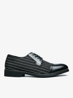Chaussures habillées pour homme élégantes à bout rond en cuir PU