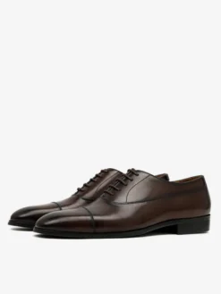 Chaussures habillées pour hommes chaussures derby à bout rond en cuir de vache chaussures de bal de mariage