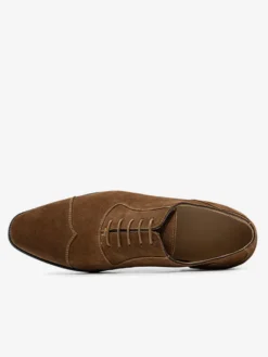Chaussures habillées pour homme chaussures de qualité à bout rond en cuir de vache à lacets chaussures de bal de mariage Oxford