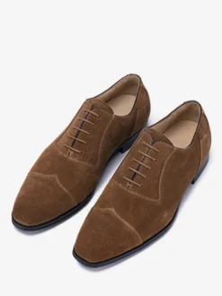 Chaussures habillées pour homme chaussures de qualité à bout rond en cuir de vache à lacets chaussures de bal de mariage Oxford