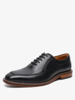 Chaussures habillées pour hommes à bout rond en cuir PU Derby Prom Party Chaussures de mariage