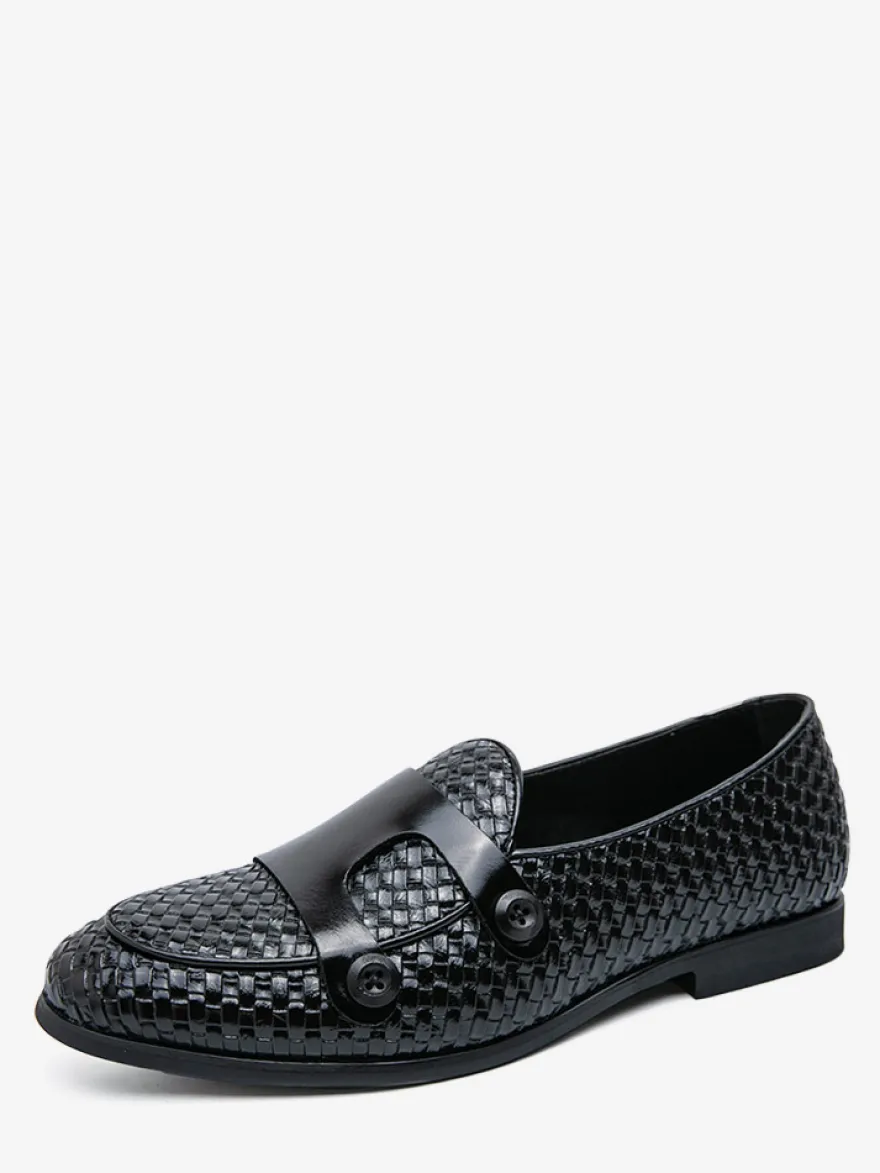 Chaussures habillées pour hommes bout rond à enfiler style monk