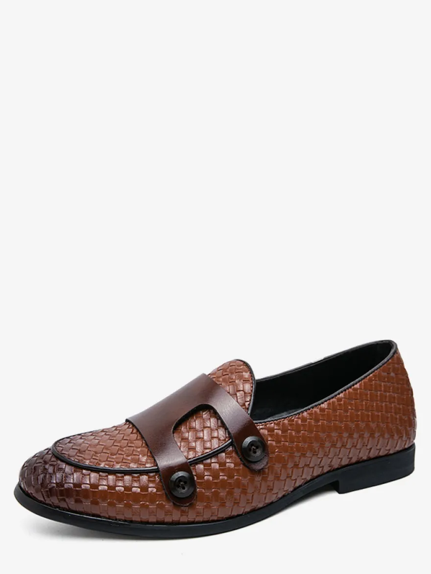 Chaussures habillées pour hommes bout rond à enfiler style monk