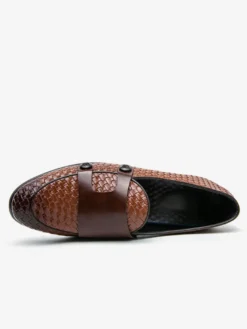 Chaussures habillées pour hommes bout rond à enfiler style monk