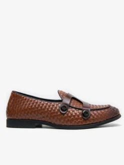 Chaussures habillées pour hommes bout rond à enfiler style monk