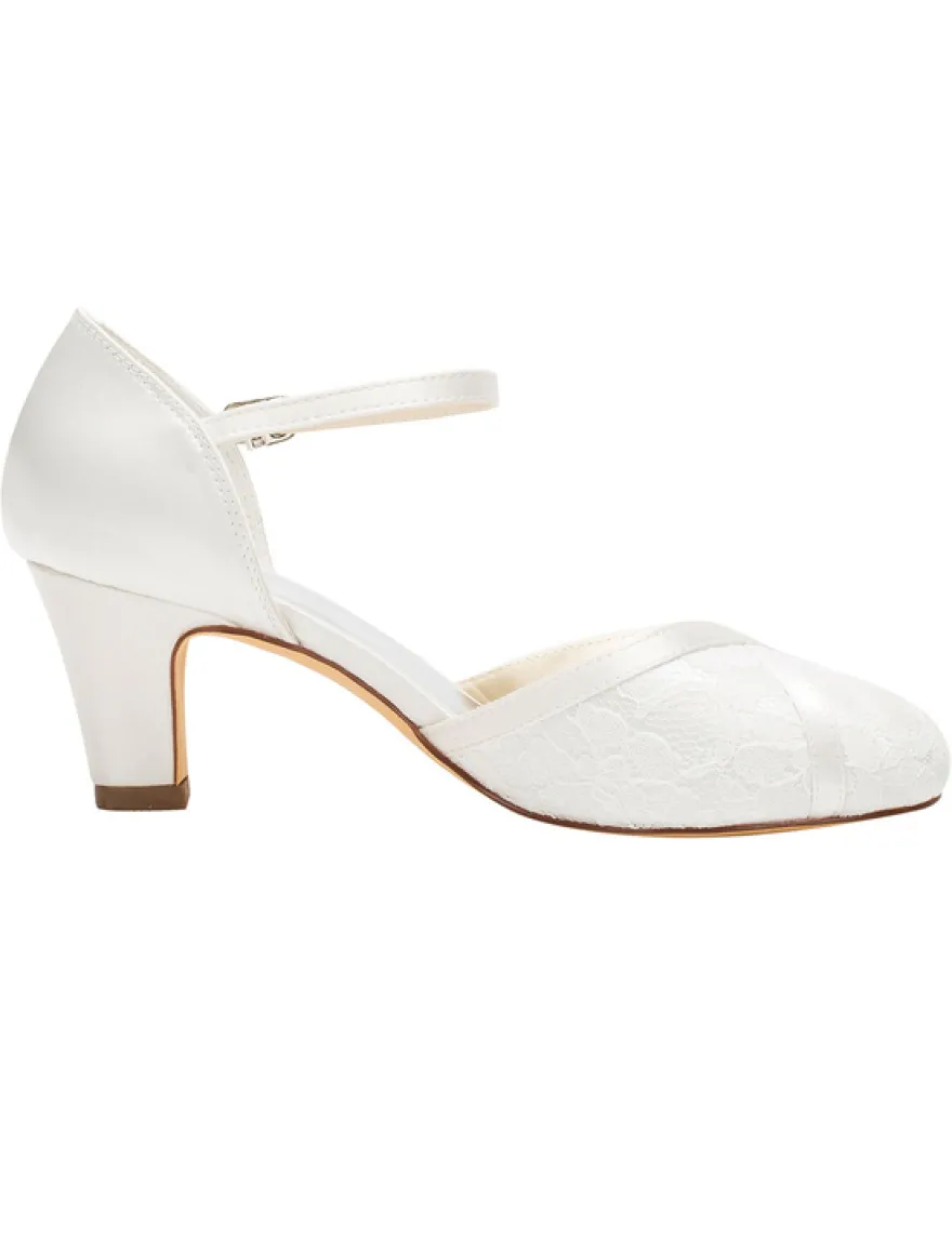 Chaussures mariage talon carrée boucle réglable
