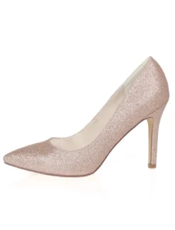 Chaussures mariage talon haut bout pointu brillante