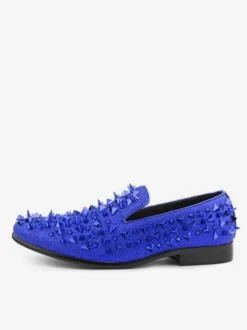 Chaussures Mocassins Homme Micro Daim Rivets Supérieurs Slip-On