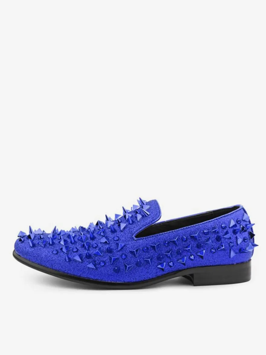 Chaussures Mocassins Homme Micro Daim Rivets Supérieurs Slip-On