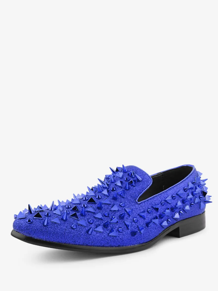 Chaussures Mocassins Homme Micro Daim Rivets Supérieurs Slip-On