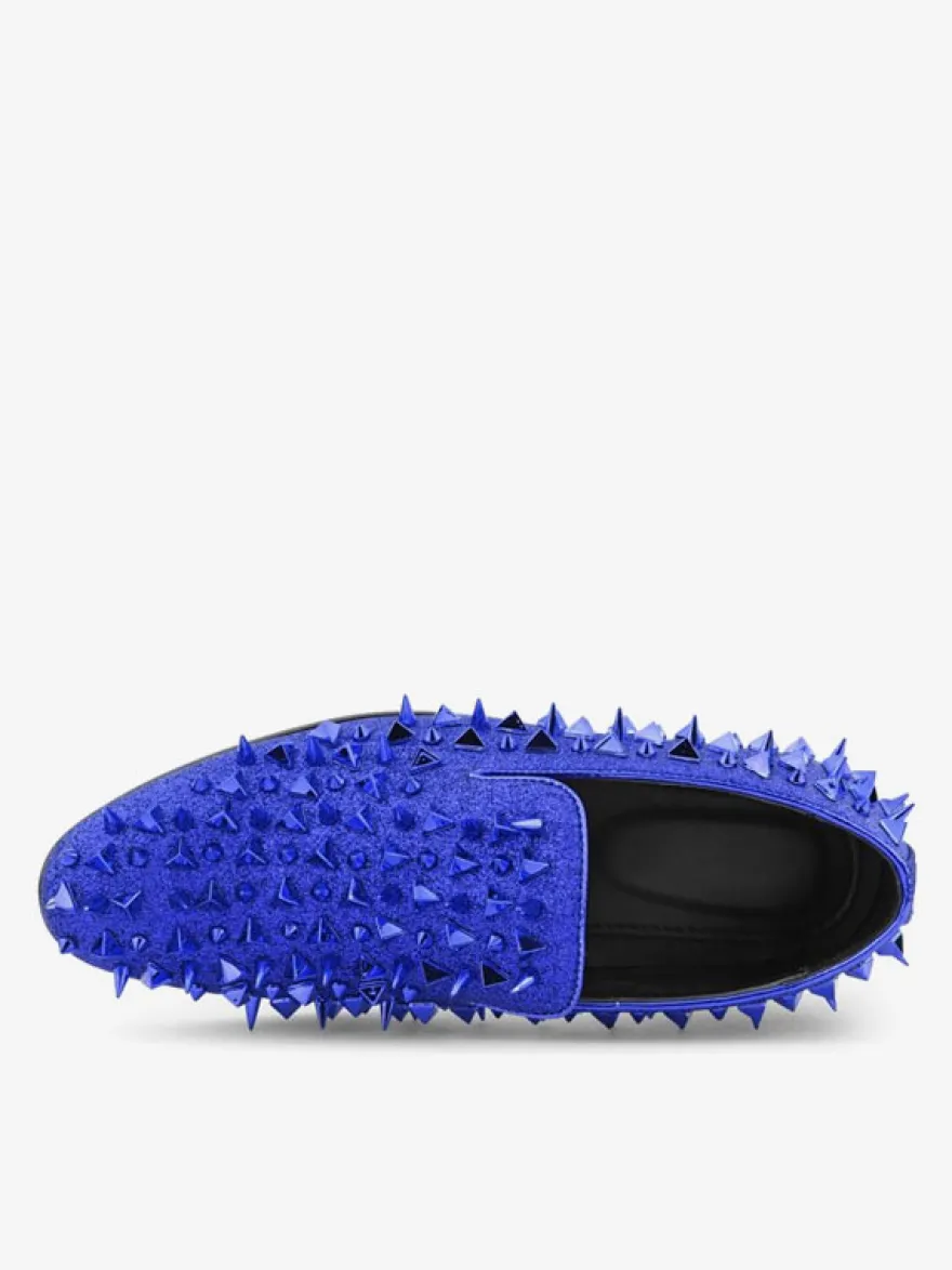 Chaussures Mocassins Homme Micro Daim Rivets Supérieurs Slip-On